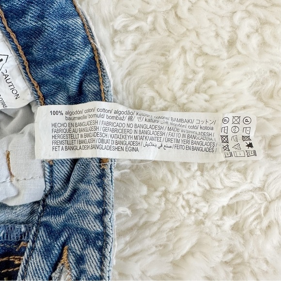 Zara Raw Hem Cut Off Denim Jean Skirt - Picture 5 of 6